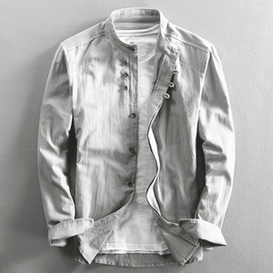 Lively® Chemise Gris / S Chemise style japonais | Lively™